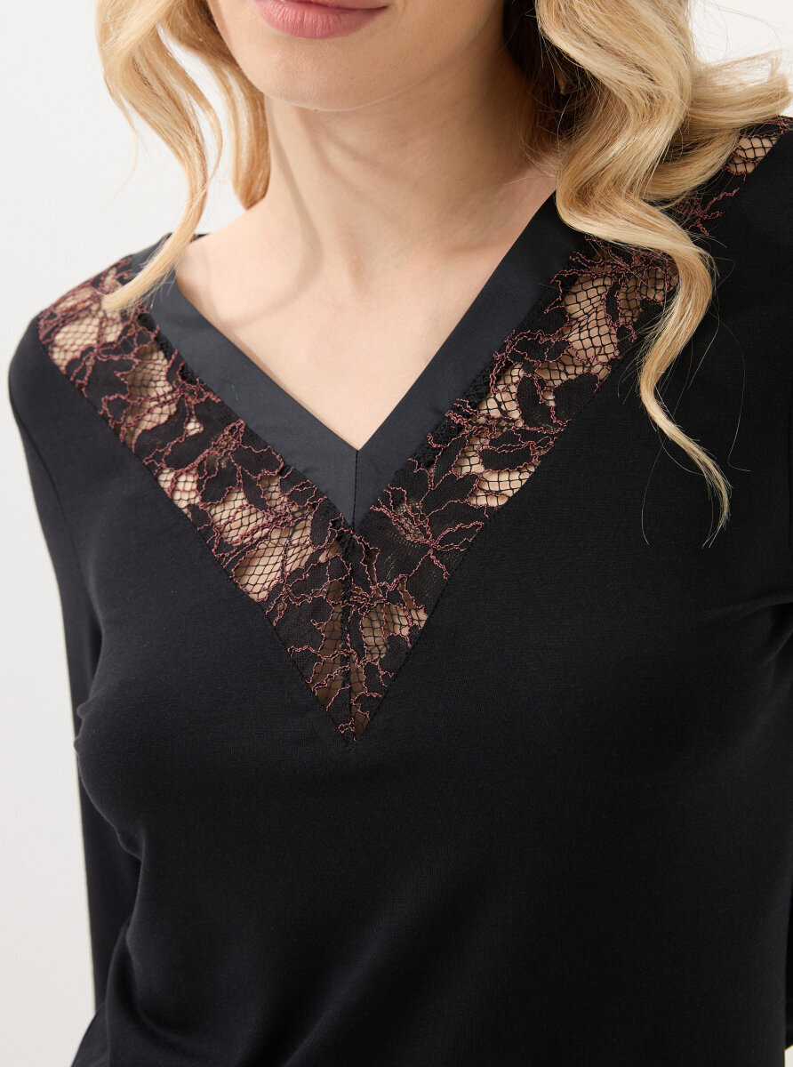 Kadın Pijama Takımı 51903 - Siyah - 3