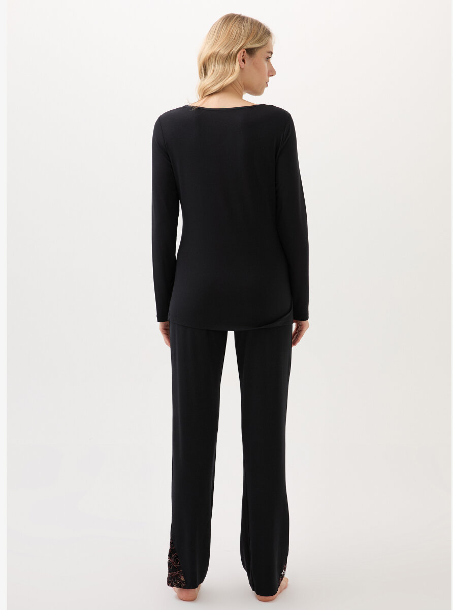 Kadın Pijama Takımı 51903 - Siyah - 2