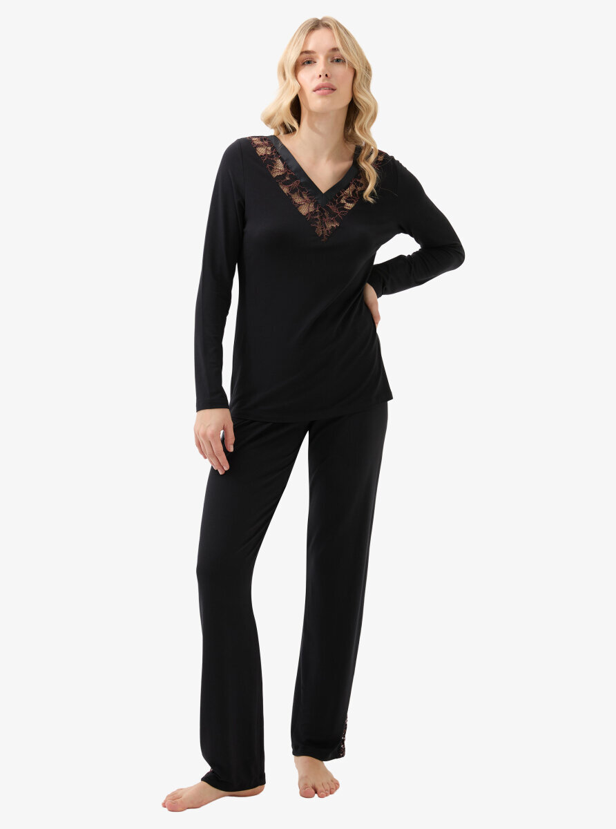 Kadın Pijama Takımı 51903 - Siyah - 1
