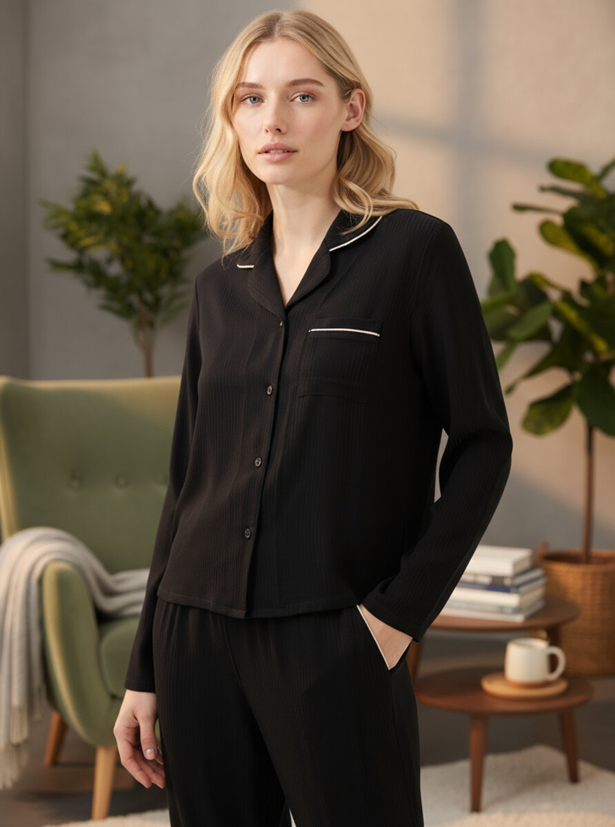 Kadın Pijama Takımı 51910 - Siyah - 1