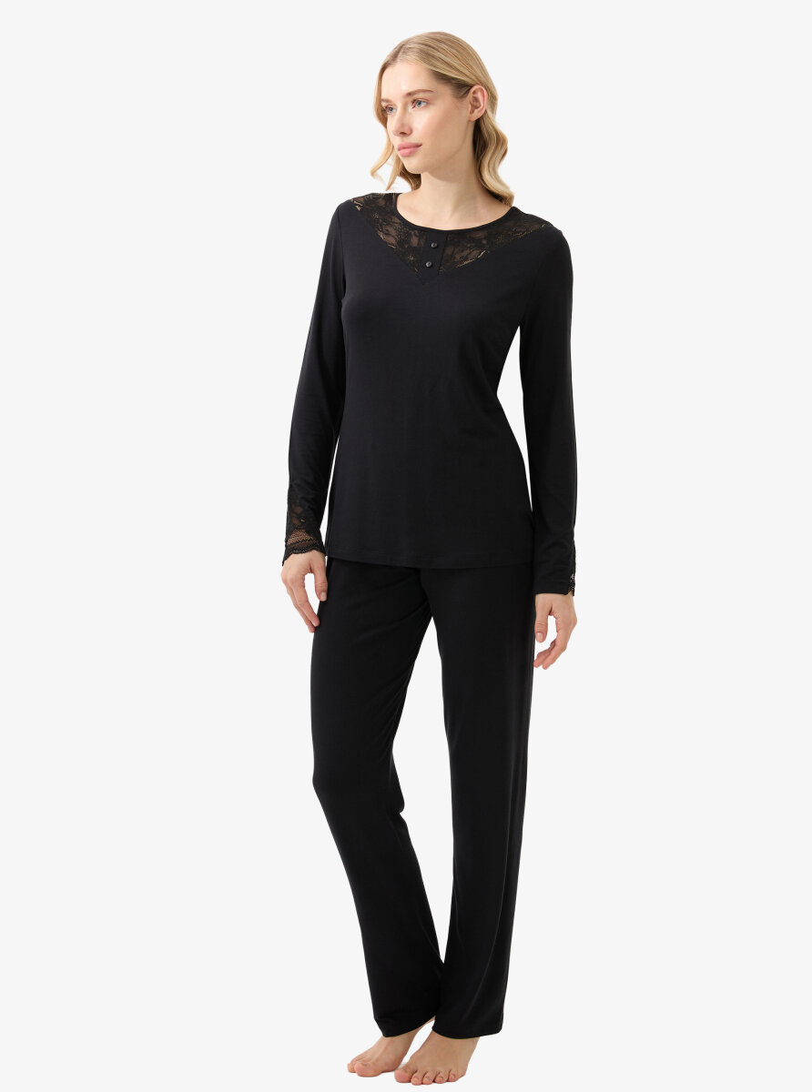 Kadın Pijama Takımı 51917 - Siyah - 1