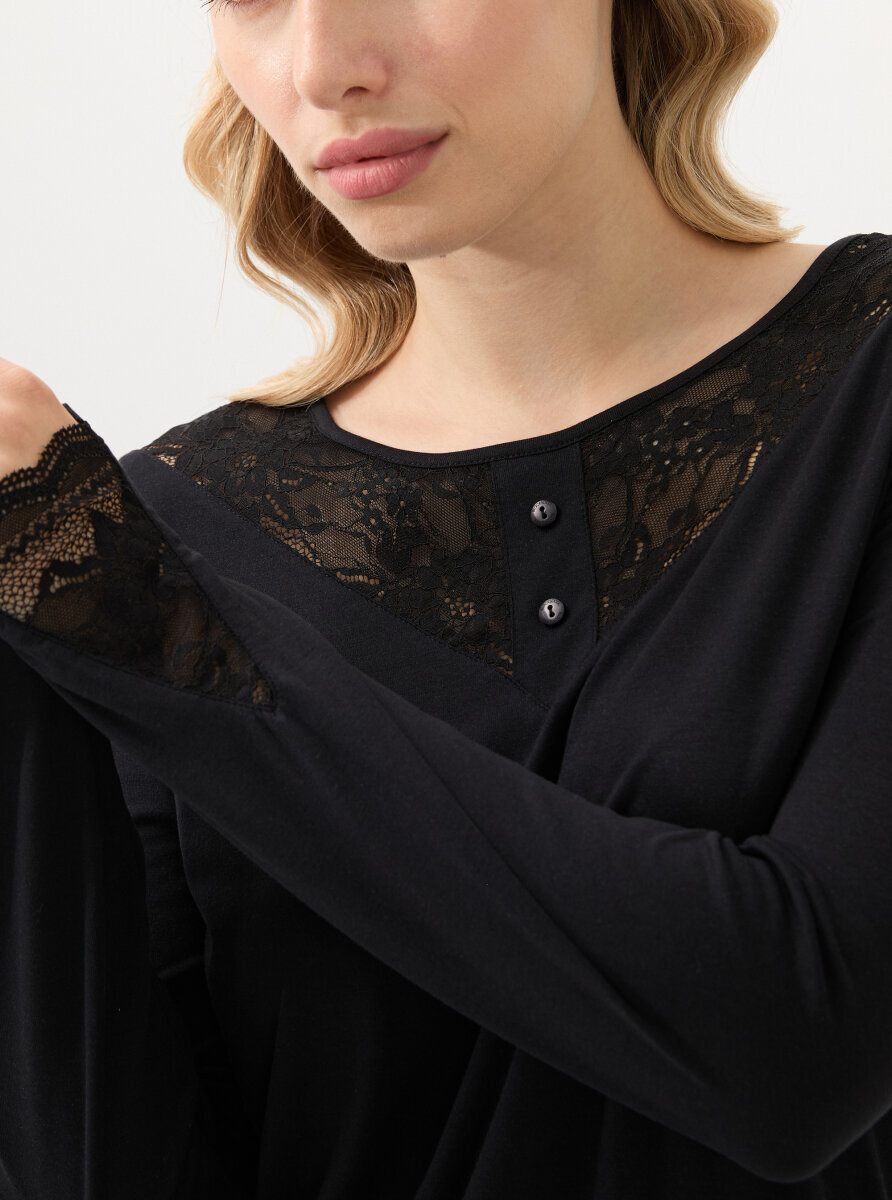 Kadın Pijama Takımı 51917 - Siyah - 3