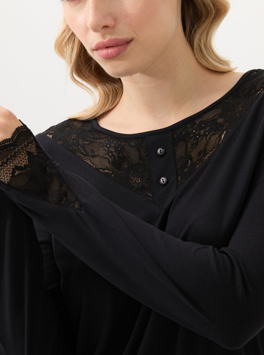 Kadın Pijama Takımı 51917 - Siyah - 3