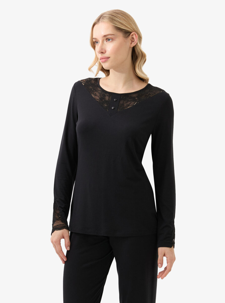 Kadın Pijama Takımı 51917 - Siyah - Blackspade