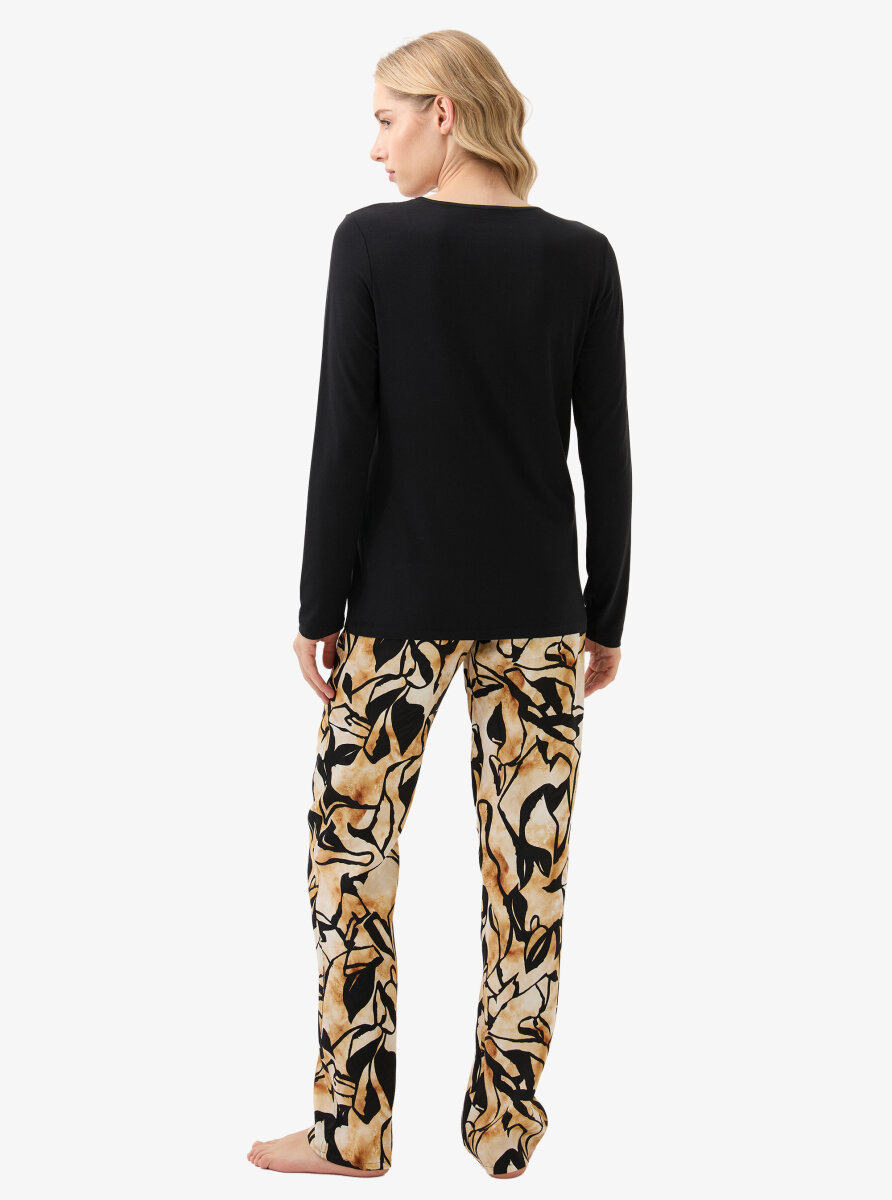 Kadın Pijama Takımı 51927 - Siyah - 2