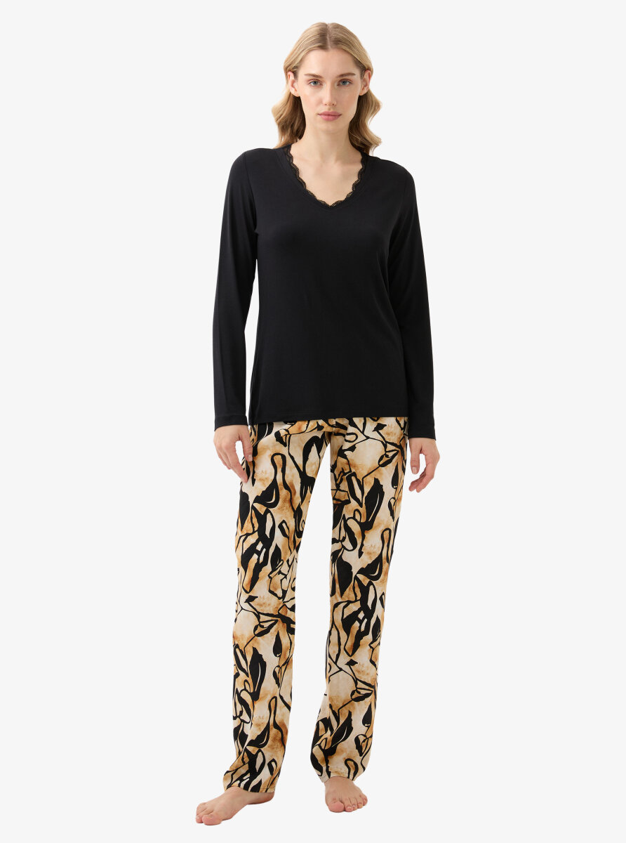 Kadın Pijama Takımı 51927 - Siyah - 3