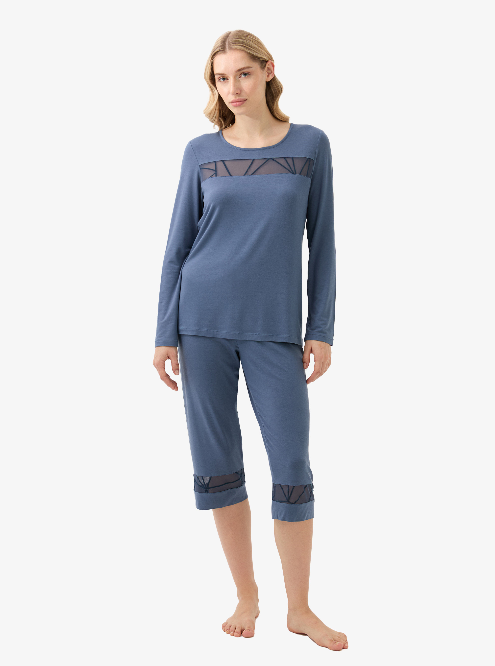Kadın Pijama Takımı 51930 - Mavi