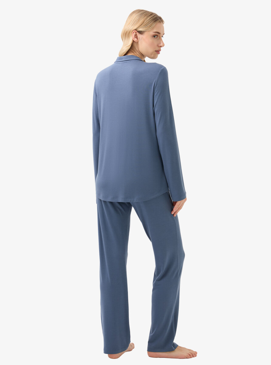 Kadın Pijama Takımı 51932 - Mavi - 3