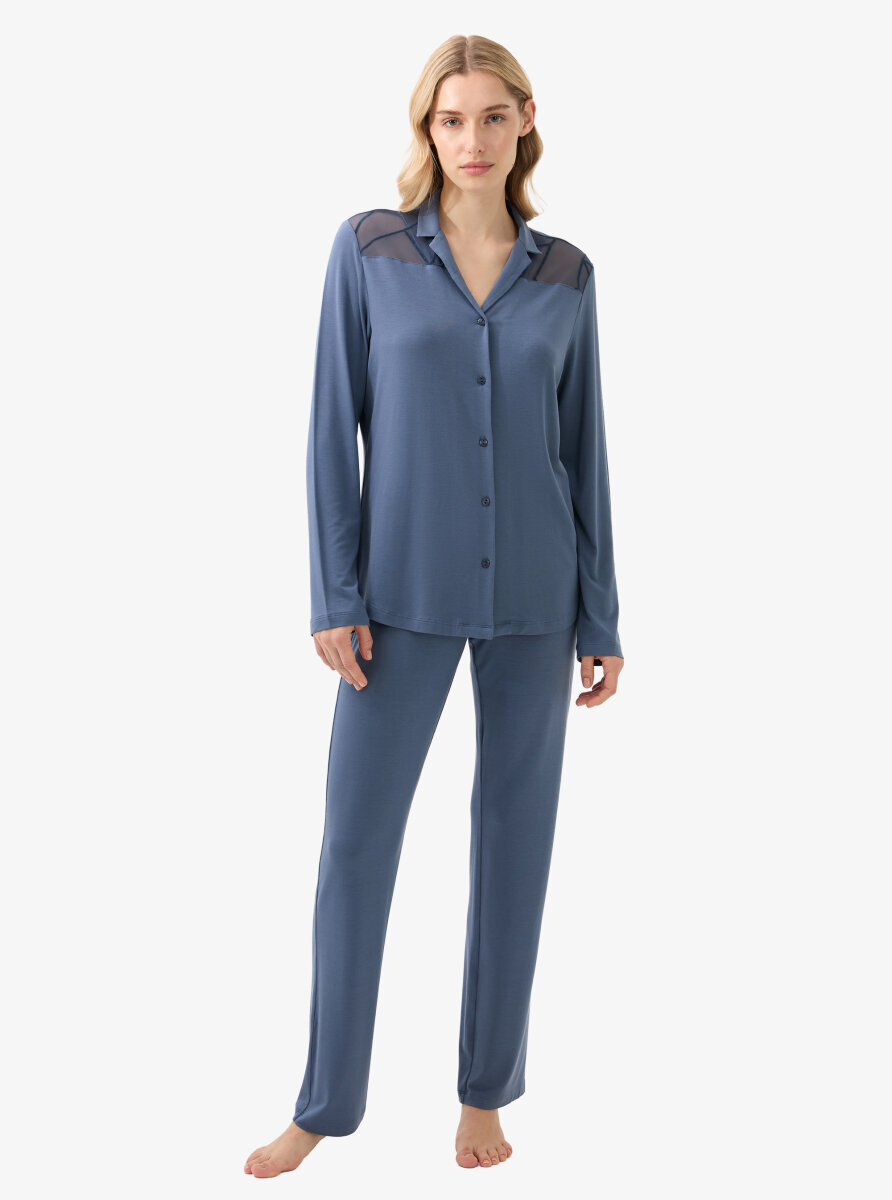 Kadın Pijama Takımı 51932 - Mavi - 2