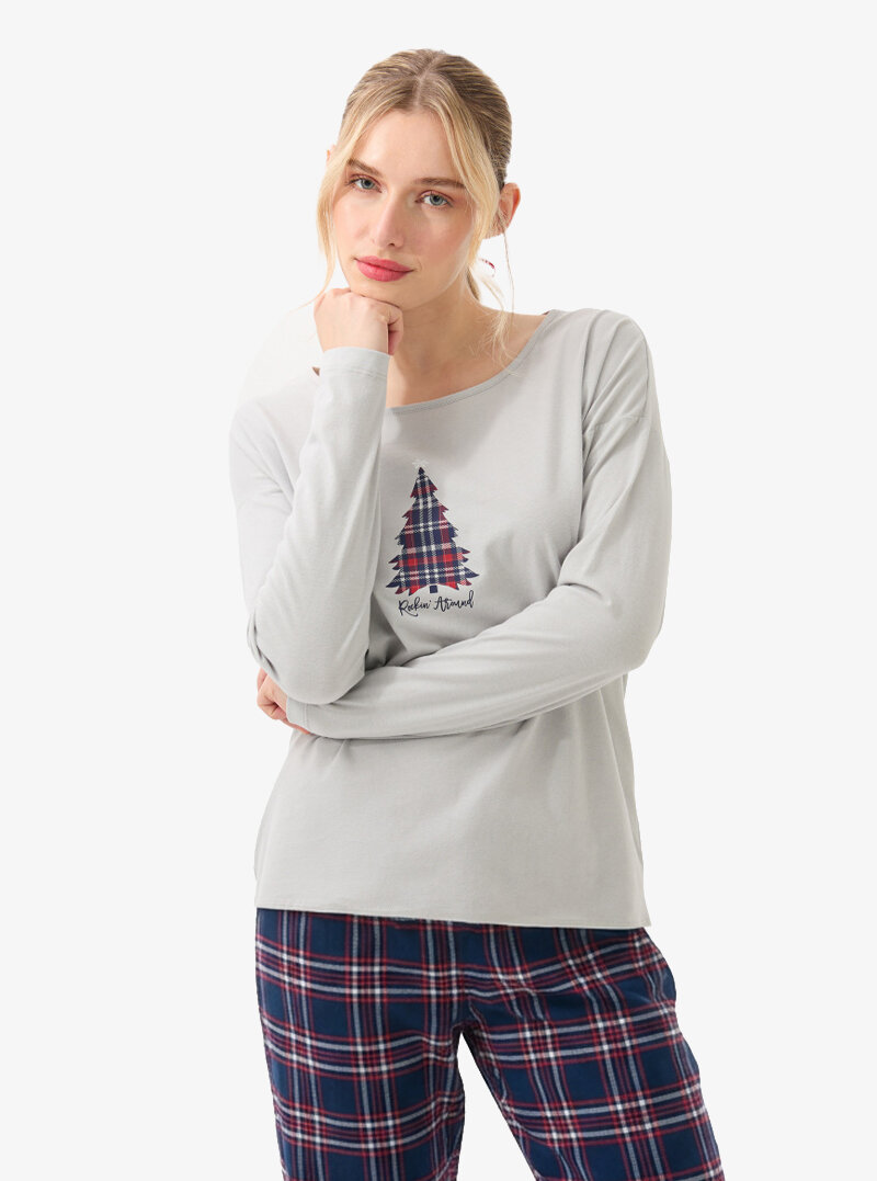 Kadın Pijama Takımı 51967 - Gri - 4