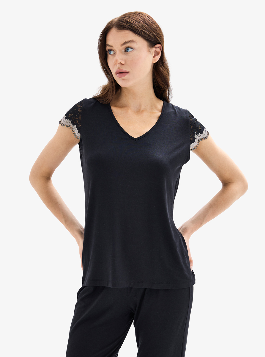 Kadın Pijama Takımı 52003 - Siyah - 1