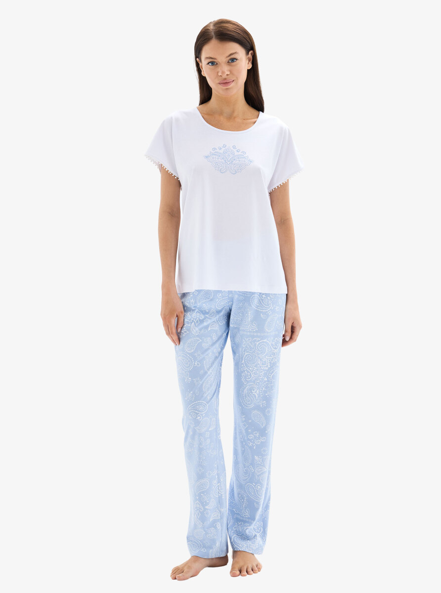 Kadın Pijama Takımı 52027 - Beyaz - 1