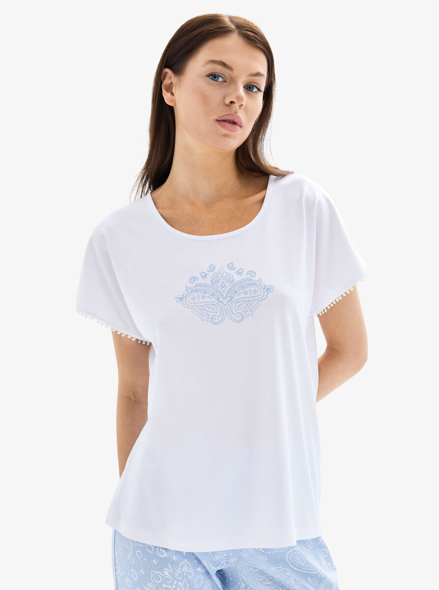 Kadın Pijama Takımı 52027 - Beyaz - 3