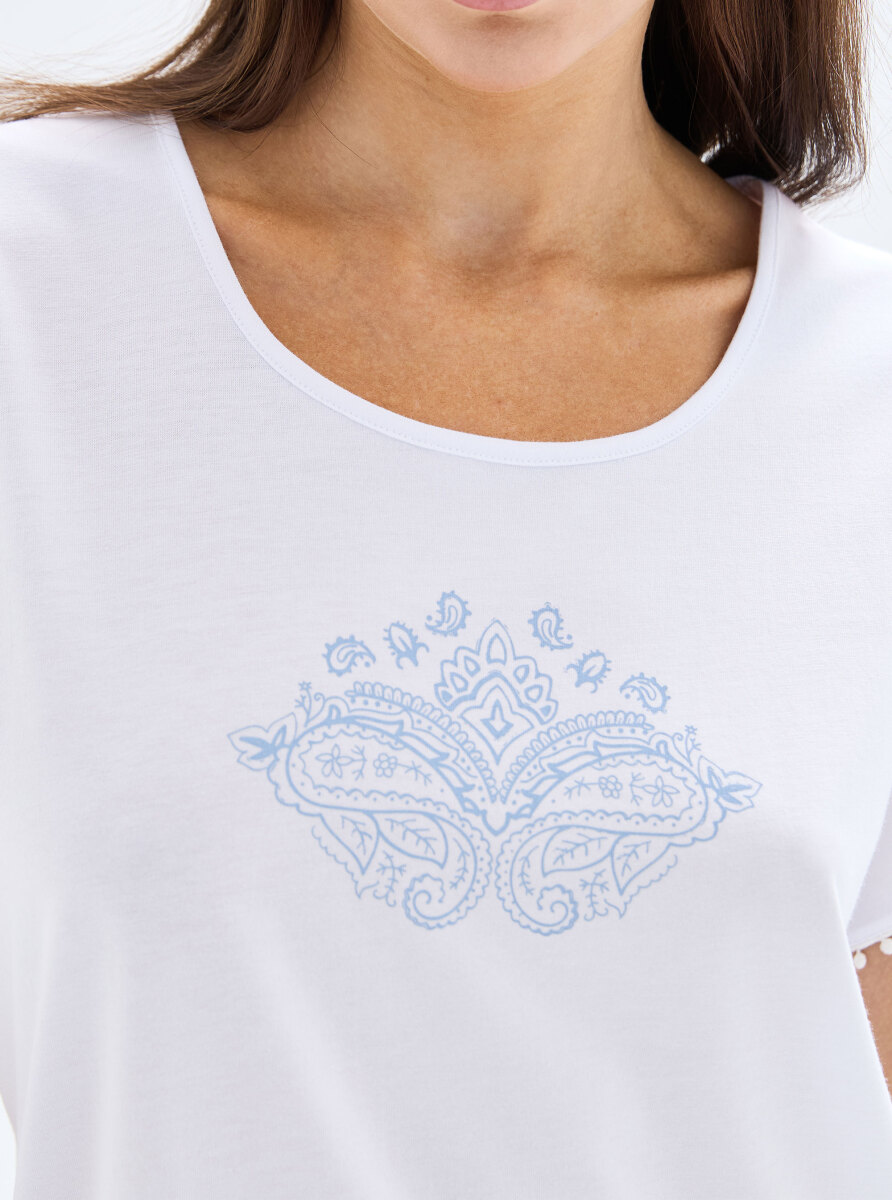 Kadın Pijama Takımı 52027 - Beyaz - 4