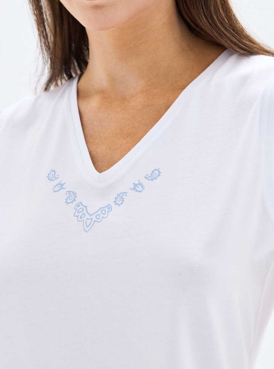 Kadın Pijama Takımı 52029 - Beyaz - 3