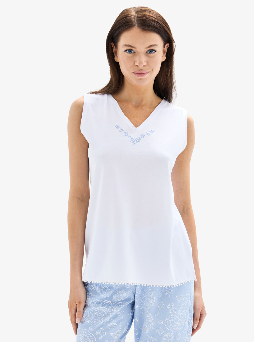 Kadın Pijama Takımı 52029 - Beyaz - 1