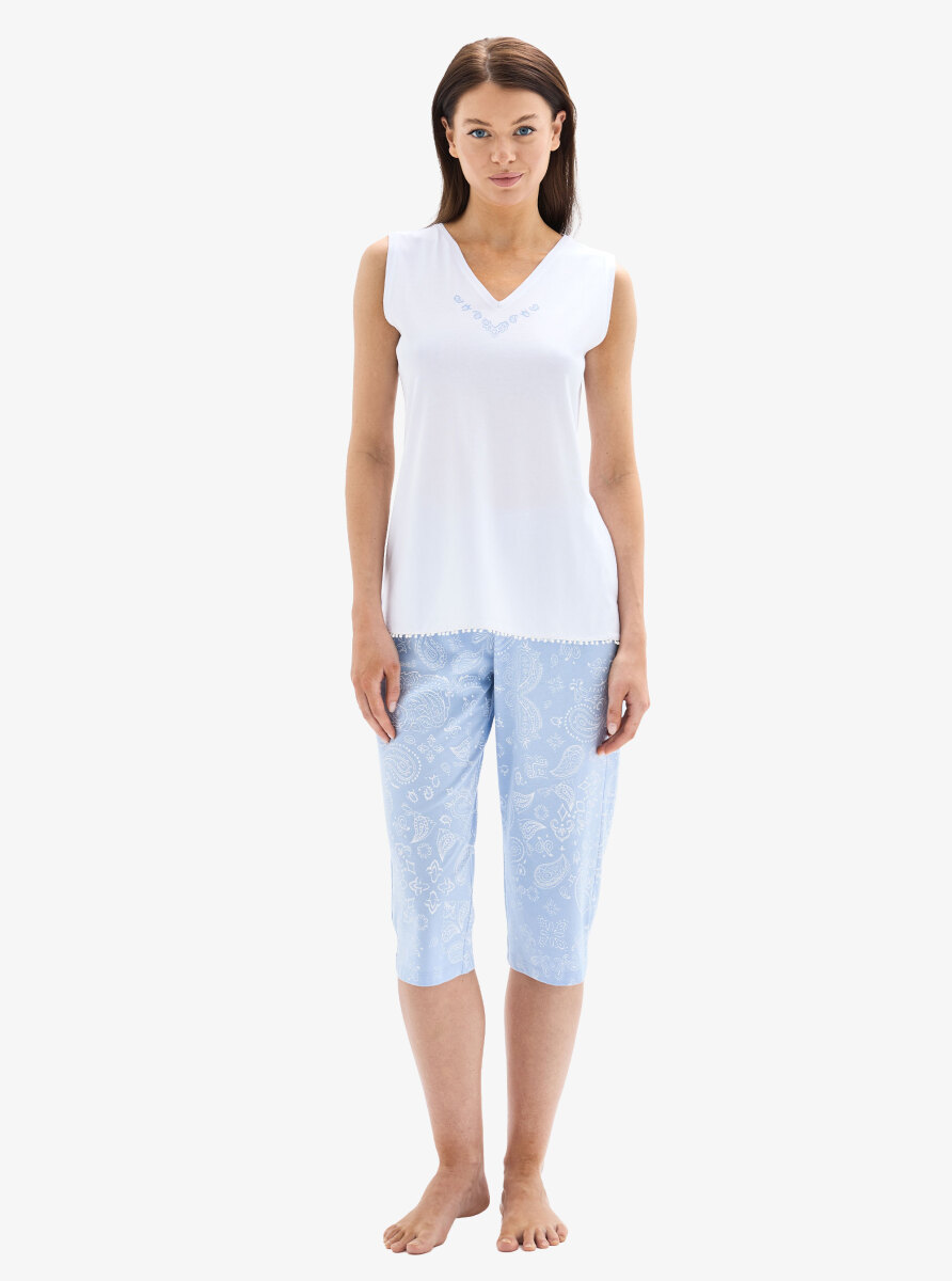 Kadın Pijama Takımı 52029 - Beyaz - 5