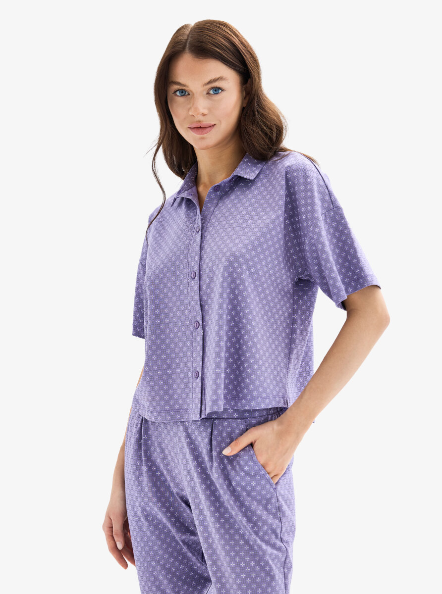 Kadın Pijama Takımı 52038 - Mor - 1