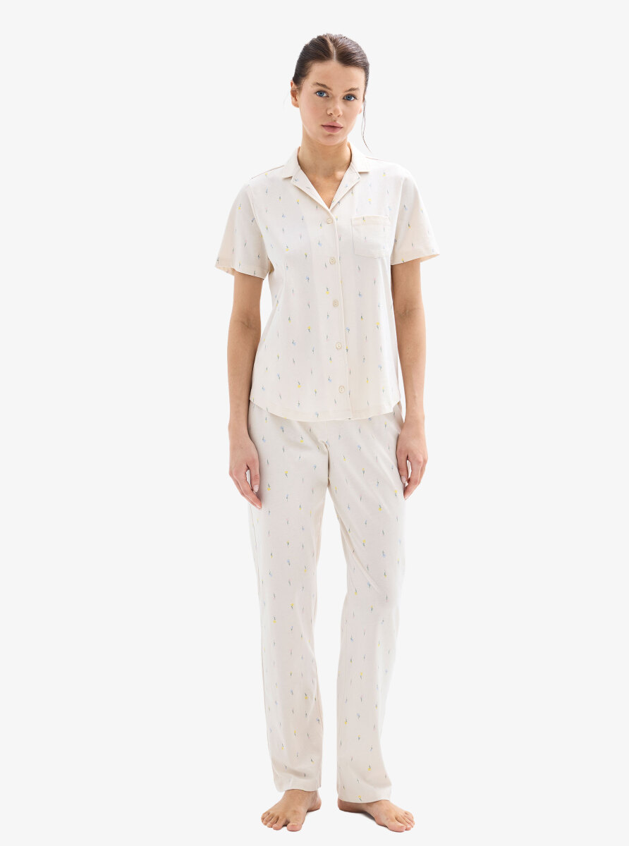 Kadın Pijama Takımı 52056 - Baskılı - 4