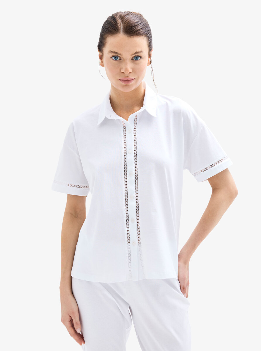 Kadın Pijama Takımı 52057 - Beyaz - Blackspade