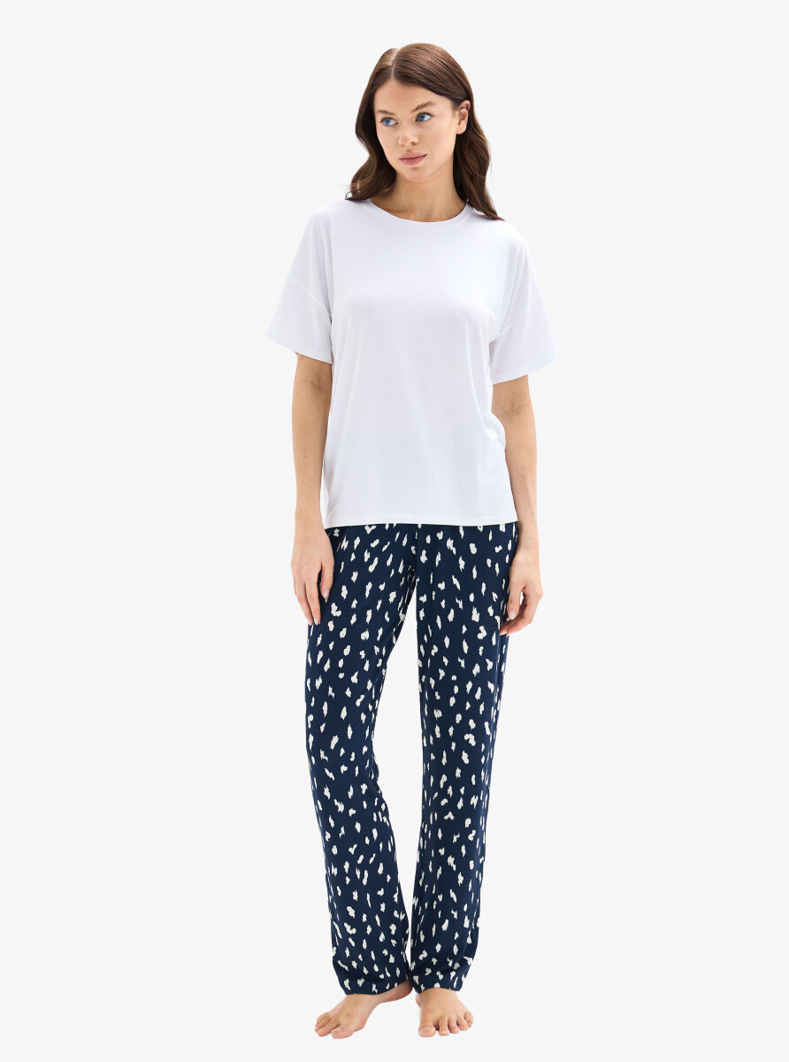 Kadın Pijama Takımı 52077 - Beyaz - 1