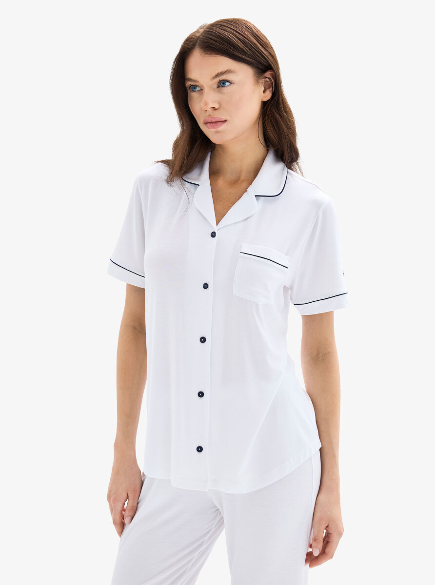 Kadın Pijama Takımı 52078 - Beyaz - 1