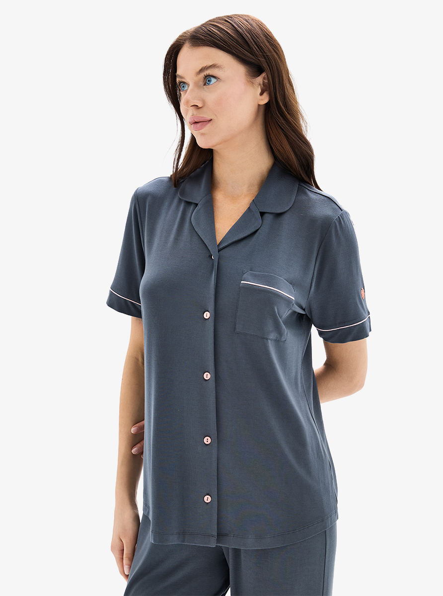 Kadın Pijama Takımı 52084 - Antrasit - Blackspade