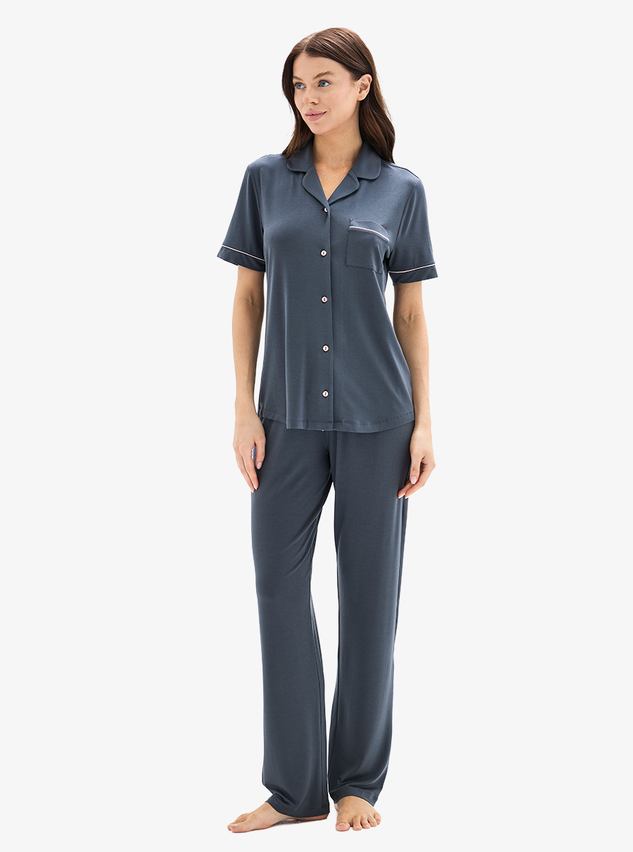 Kadın Pijama Takımı 52084 - Antrasit - Blackspade (1)
