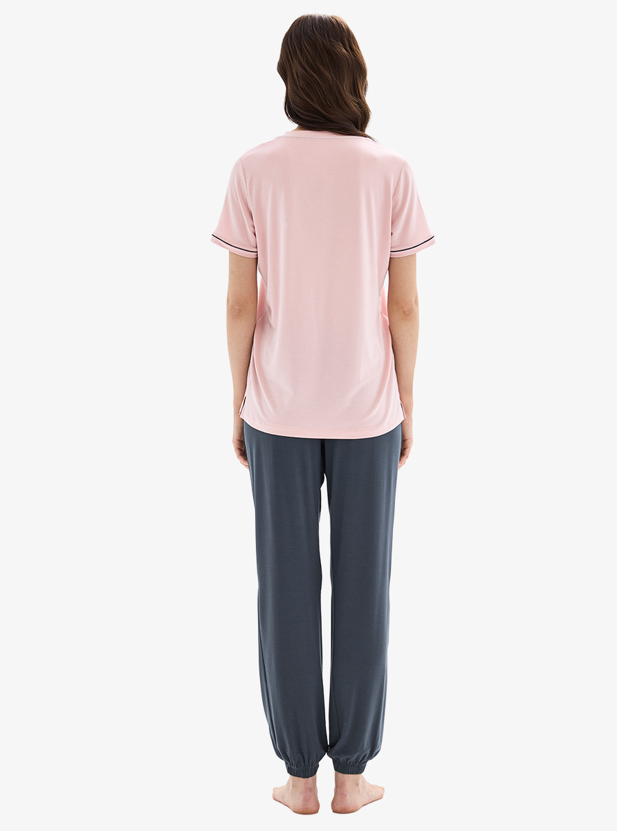 Kadın Pijama Takımı 52090 - Pembe - 4