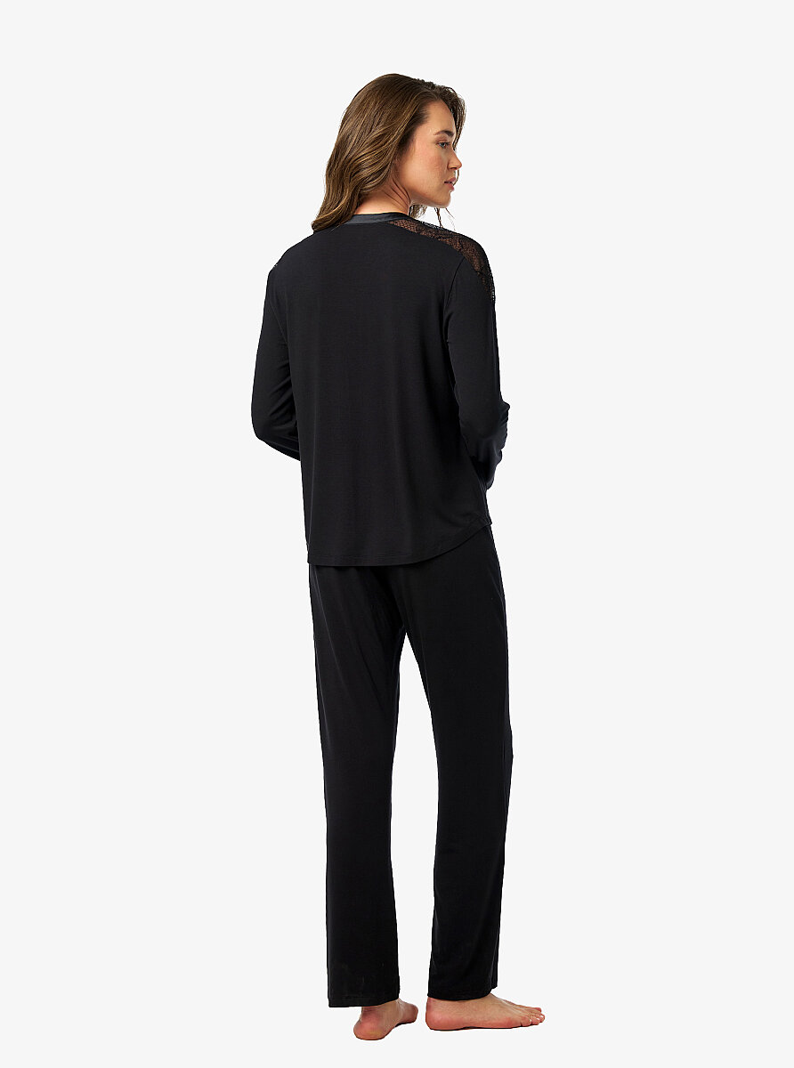 Kadın Pijama Takımı 52201 - Siyah - Blackspade (1)