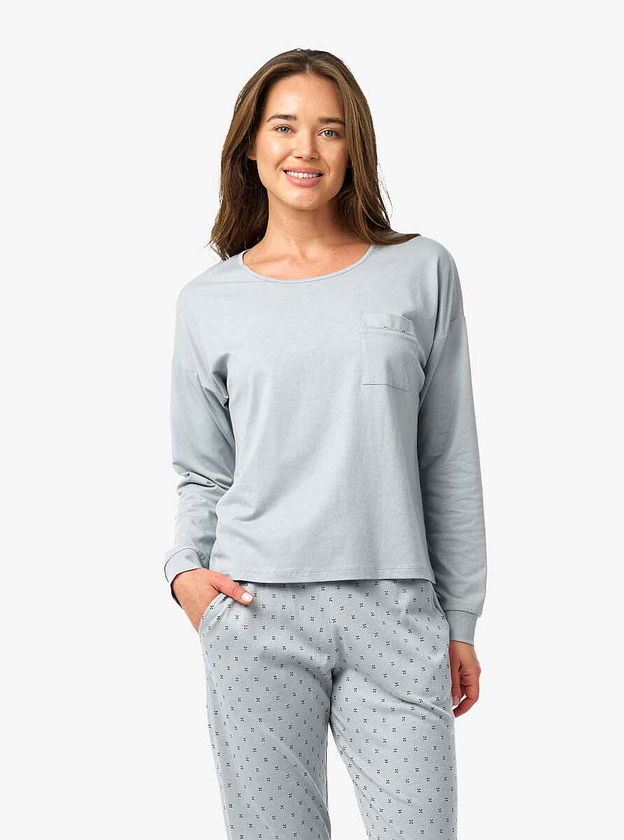 Kadın Pijama Takımı 52209 - Gri - Blackspade