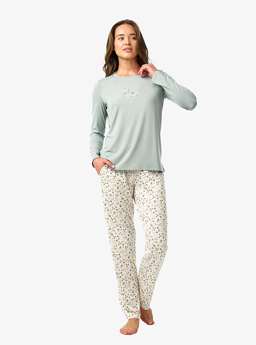 Kadın Pijama Takımı 52215 - Yeşil - 3