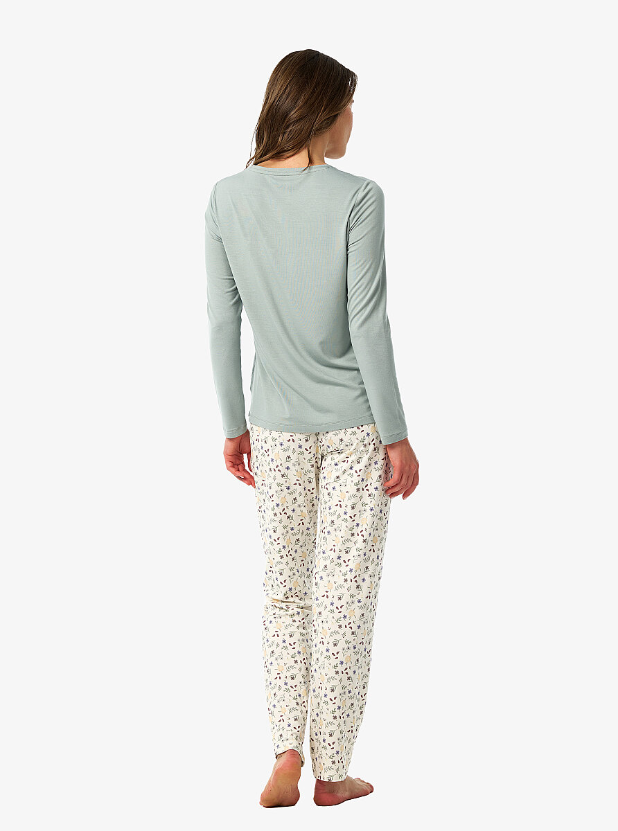Kadın Pijama Takımı 52216 - Yeşil - 3