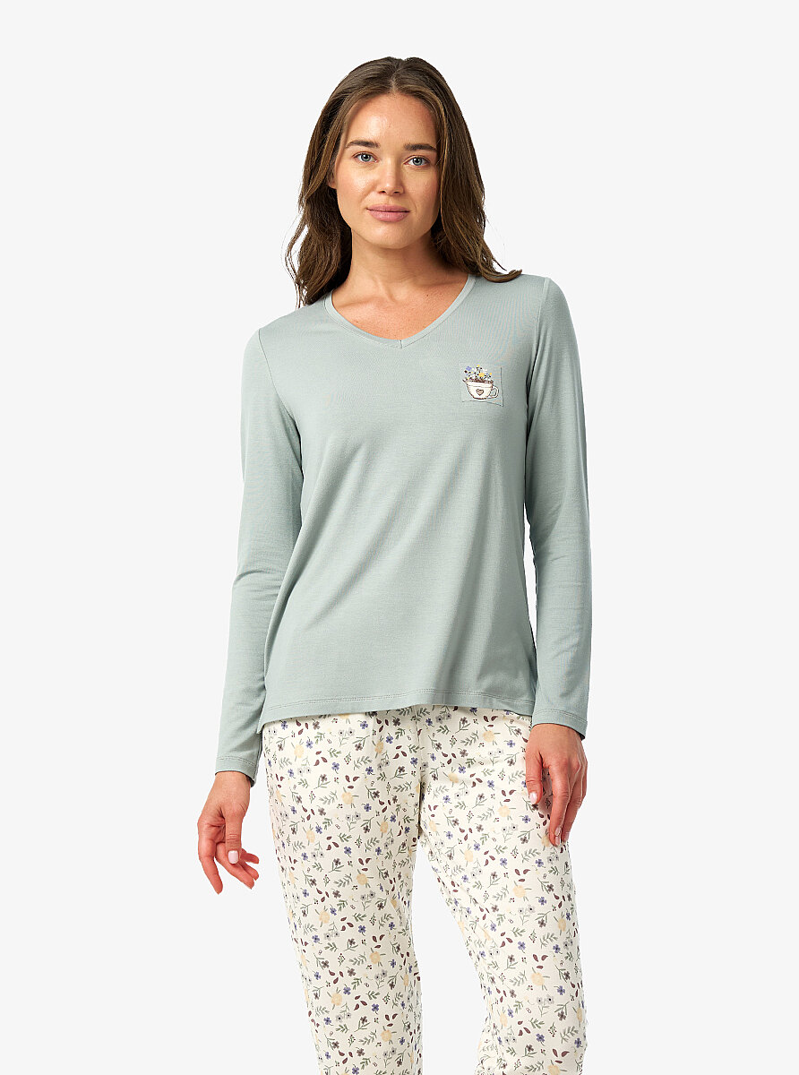 Kadın Pijama Takımı 52216 - Yeşil - 5