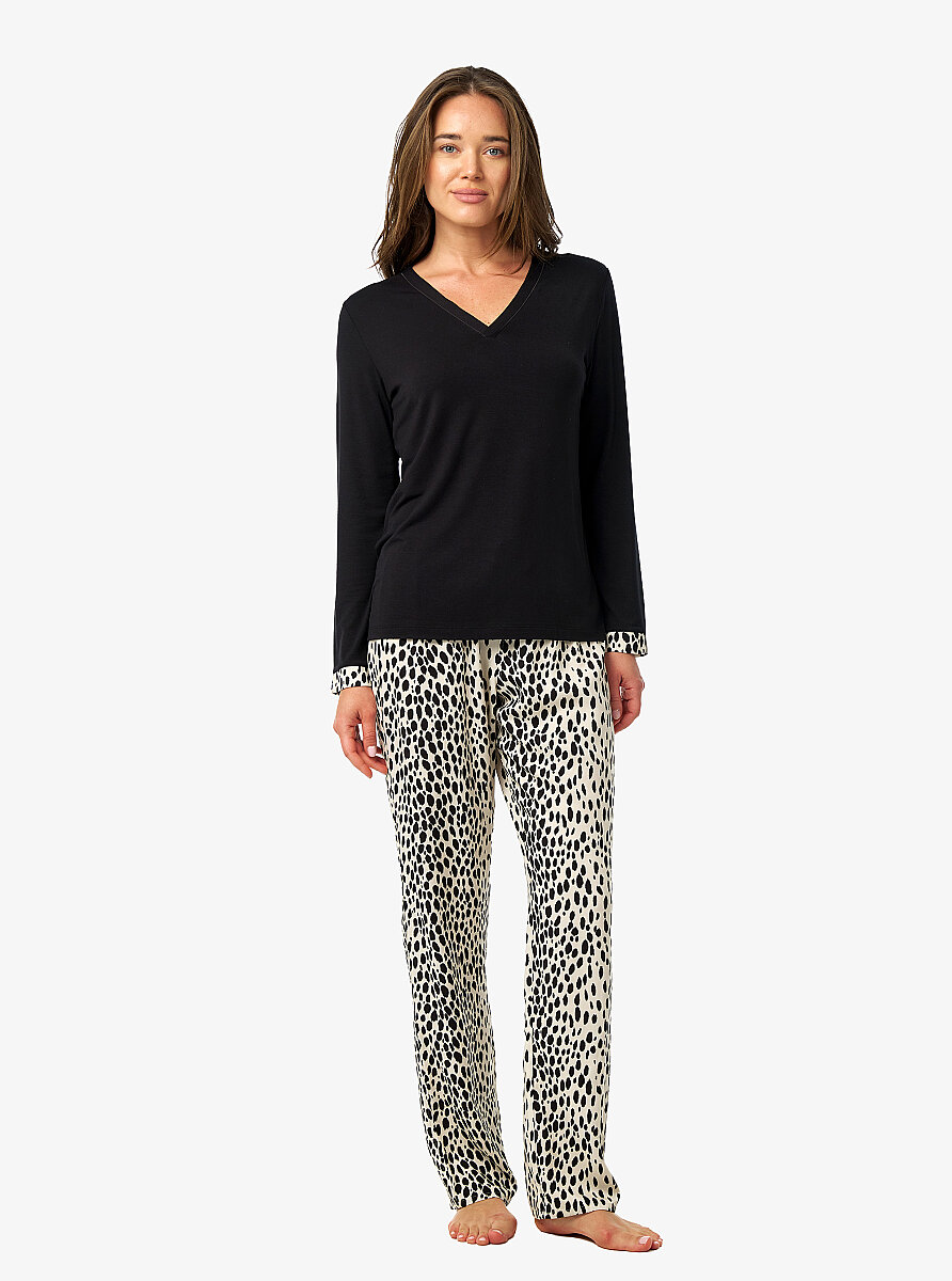 Kadın Pijama Takımı 52225 - Siyah - Blackspade