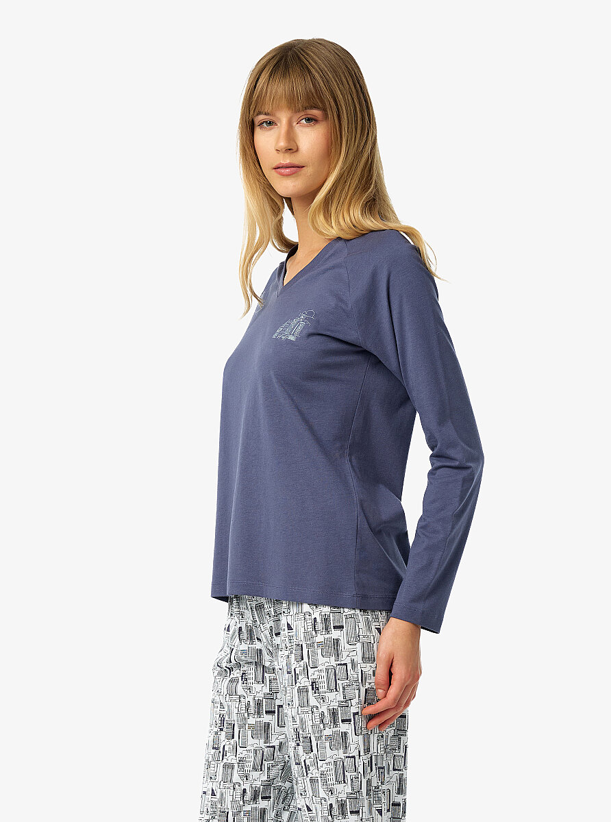 Kadın Pijama Takımı 52233 - İndigo - 4
