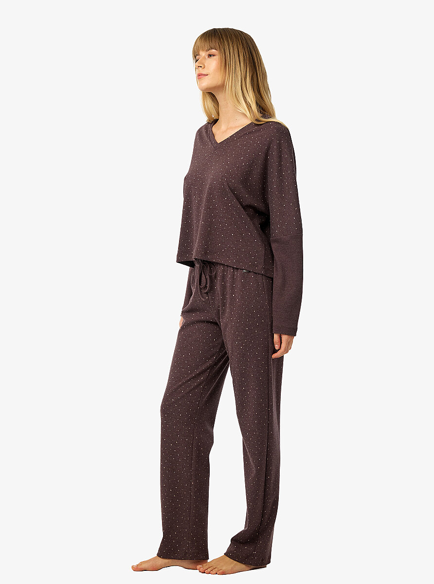 Kadın Pijama Takımı 52239 - Mürdüm - 4