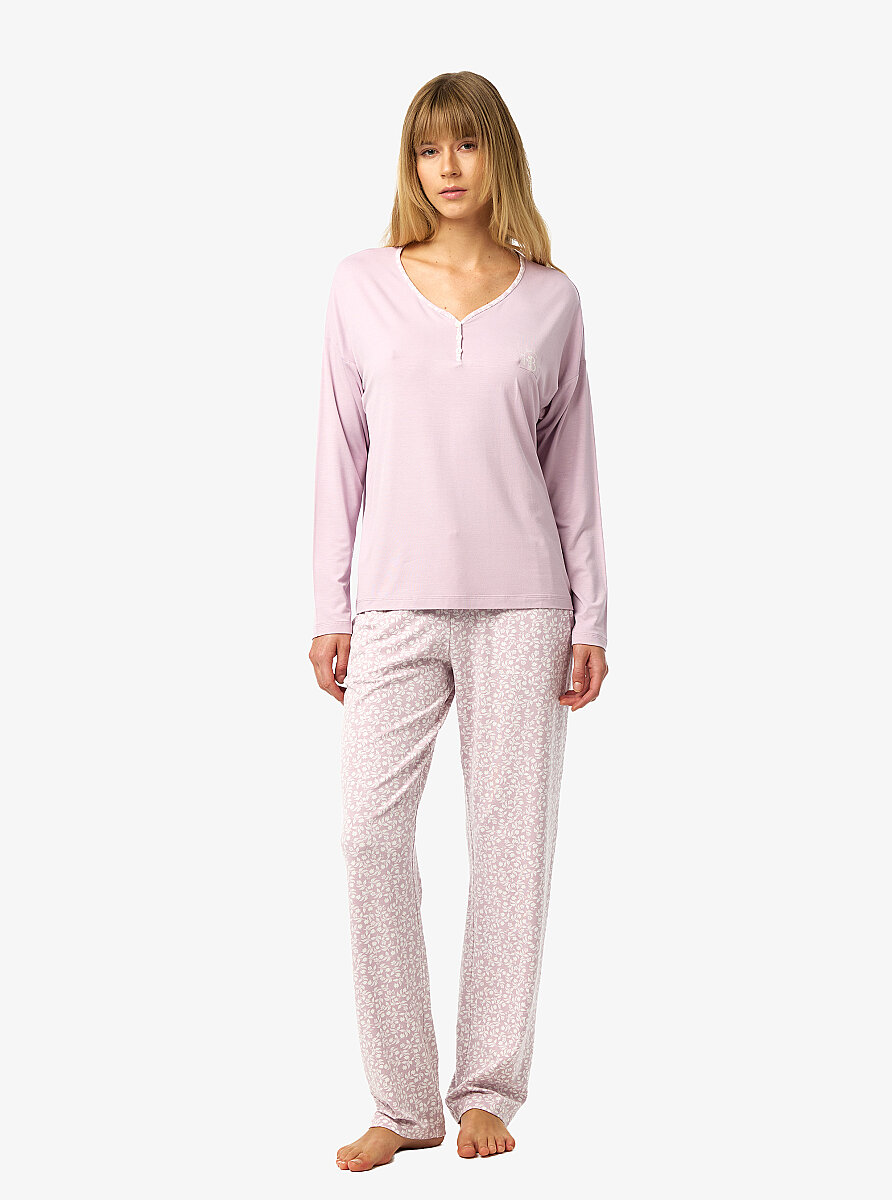 Kadın Pijama Takımı 52253 - Pembe - 1