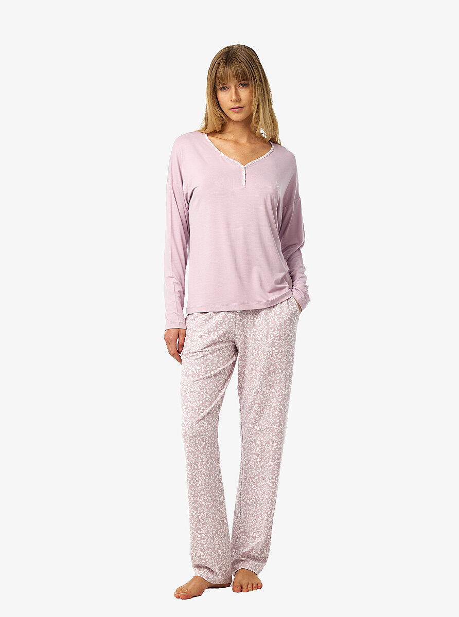 Kadın Pijama Takımı 52253 - Pembe - 3