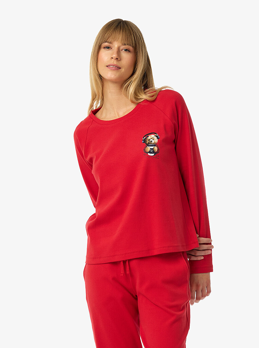 Kadın Pijama Takımı 52259 - Kırmızı - 1