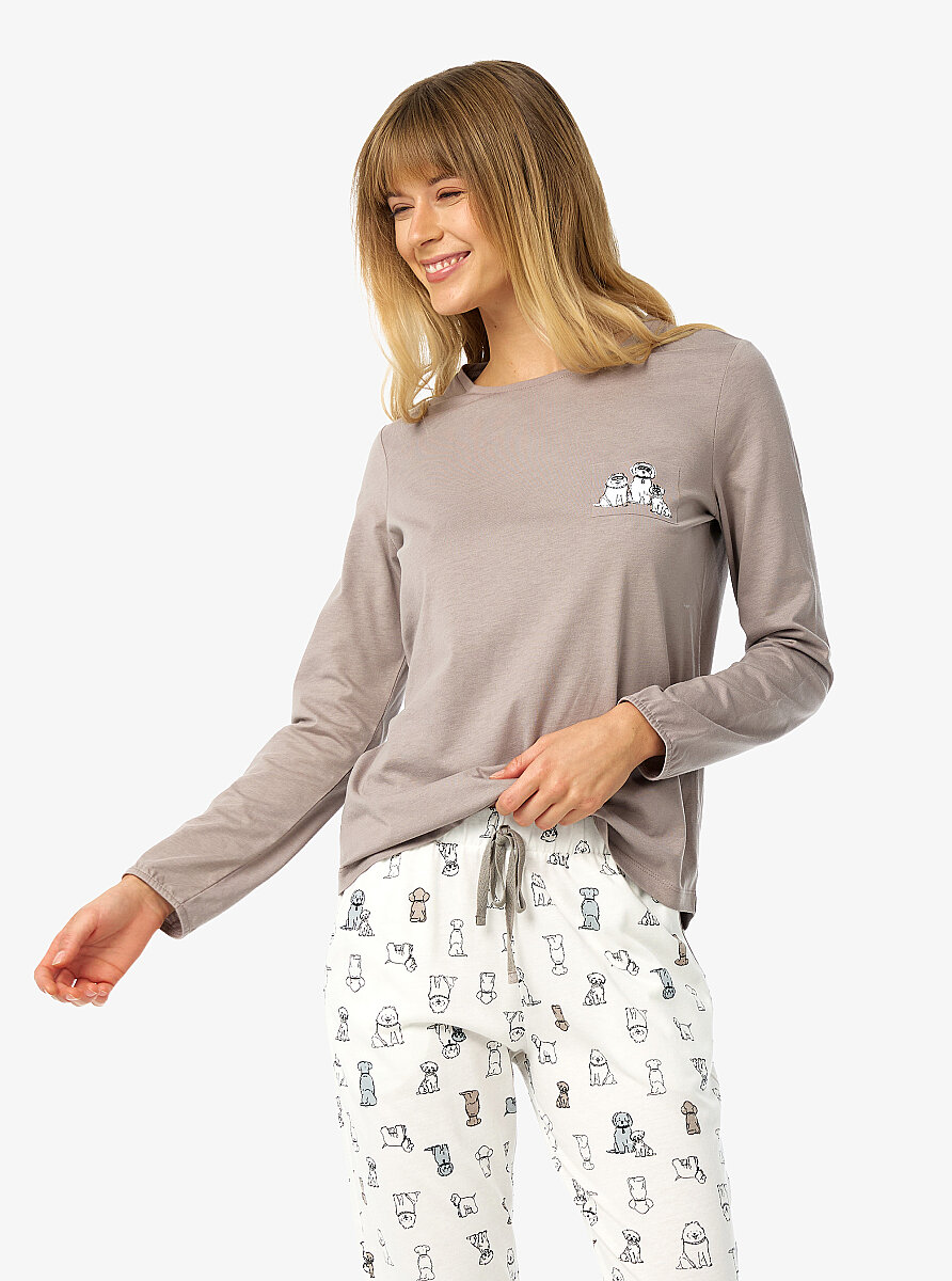 Kadın Pijama Takımı 52265 - Vizon - 1