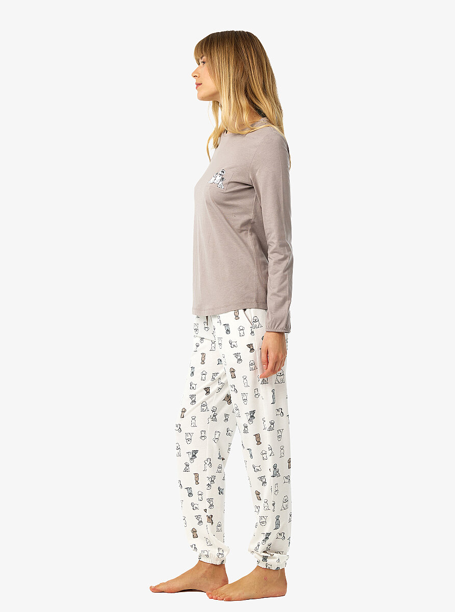 Kadın Pijama Takımı 52265 - Vizon - 4