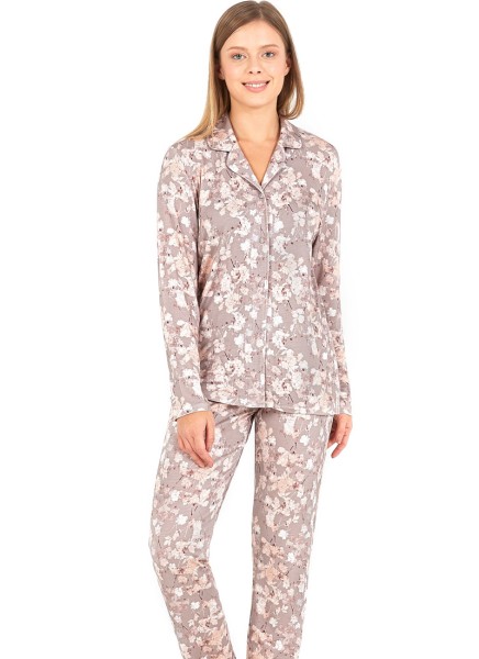 Kadın Pijama Takımı 60014 - Baskılı - 1