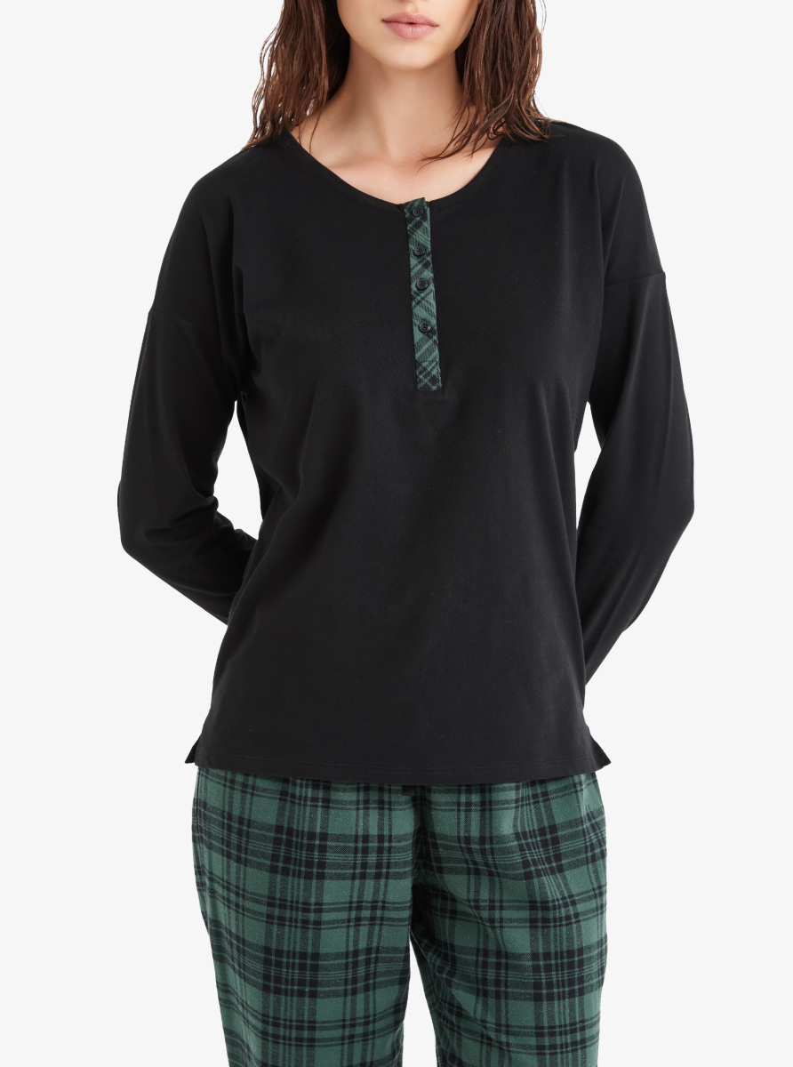 Kadın Pijama Takımı 60477 - Siyah - Blackspade