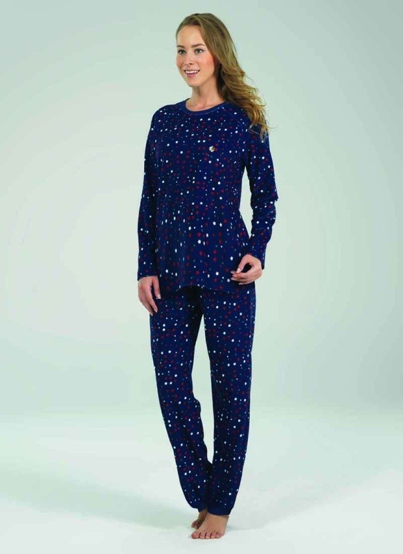 Kadın Pijama Takımı 6102 - Yıldız Baskılı - 1