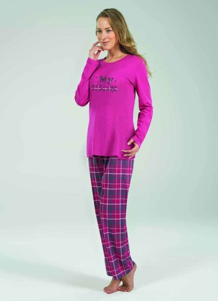 Kadın Pijama Takımı 6114 - Fuşya - 1