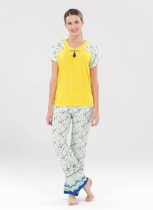 Kadın Pijama Takımı 6282 - Sarı - 1