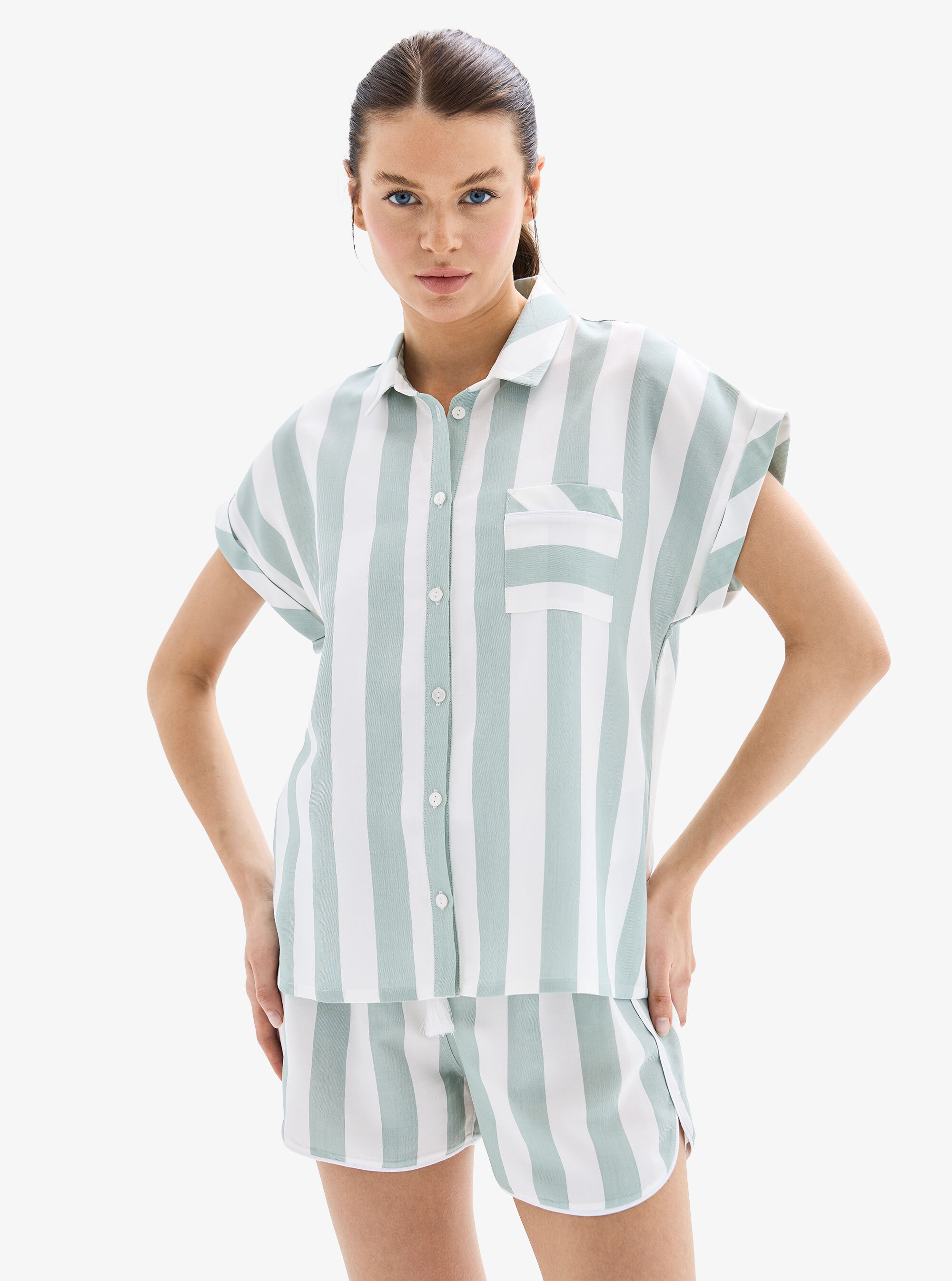 Kadın Pijama Üstü 52020 - Desenli