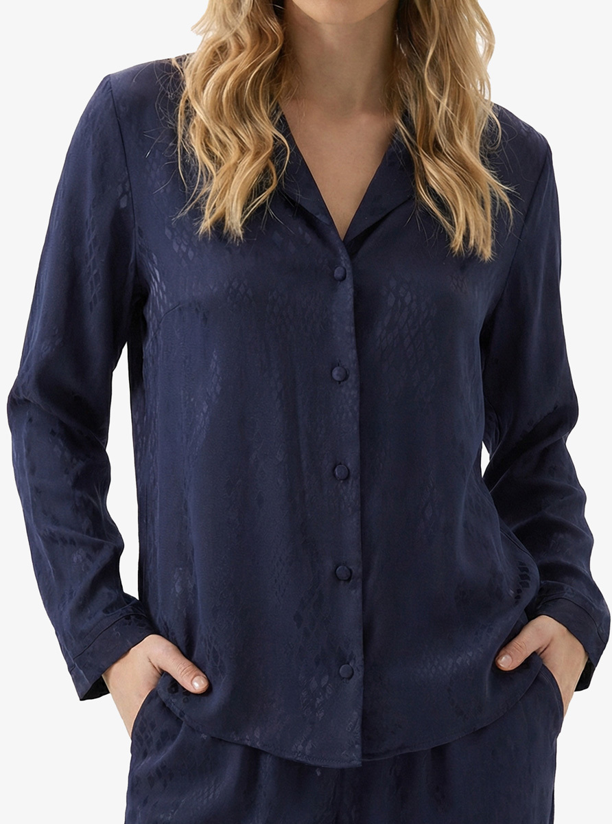 Kadın Pijama Üstü 60303 - Lacivert - Blackspade
