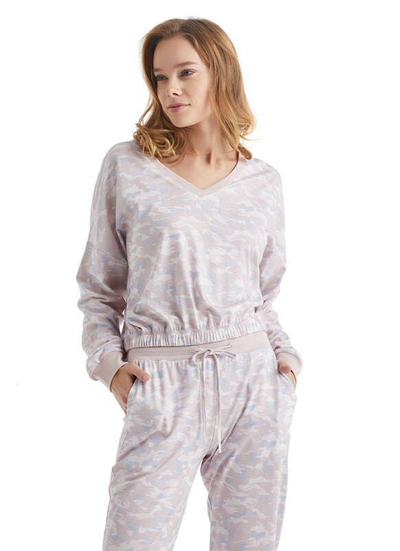 Kadın Pijama Üstü 60334 - Desenli - 1